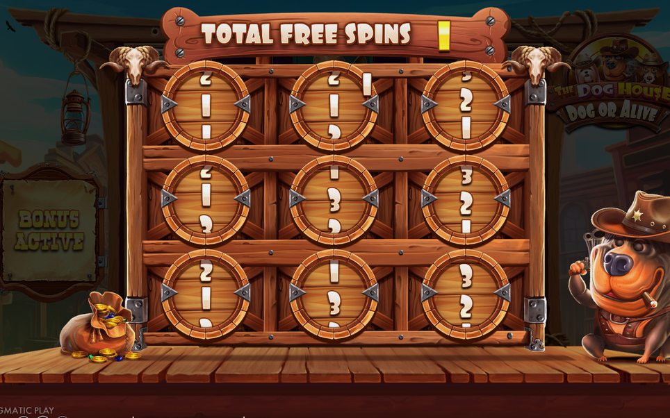 Free Spins with the Barrel Grid and sticky Wilds