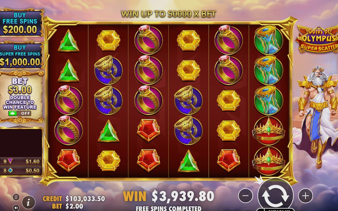 Win screen in the Free Spins round, multiplier total applied