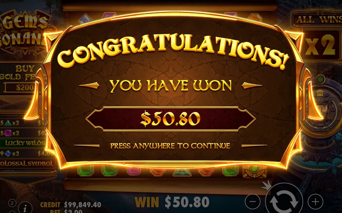 Winning cluster paid after the tumble refills the grid