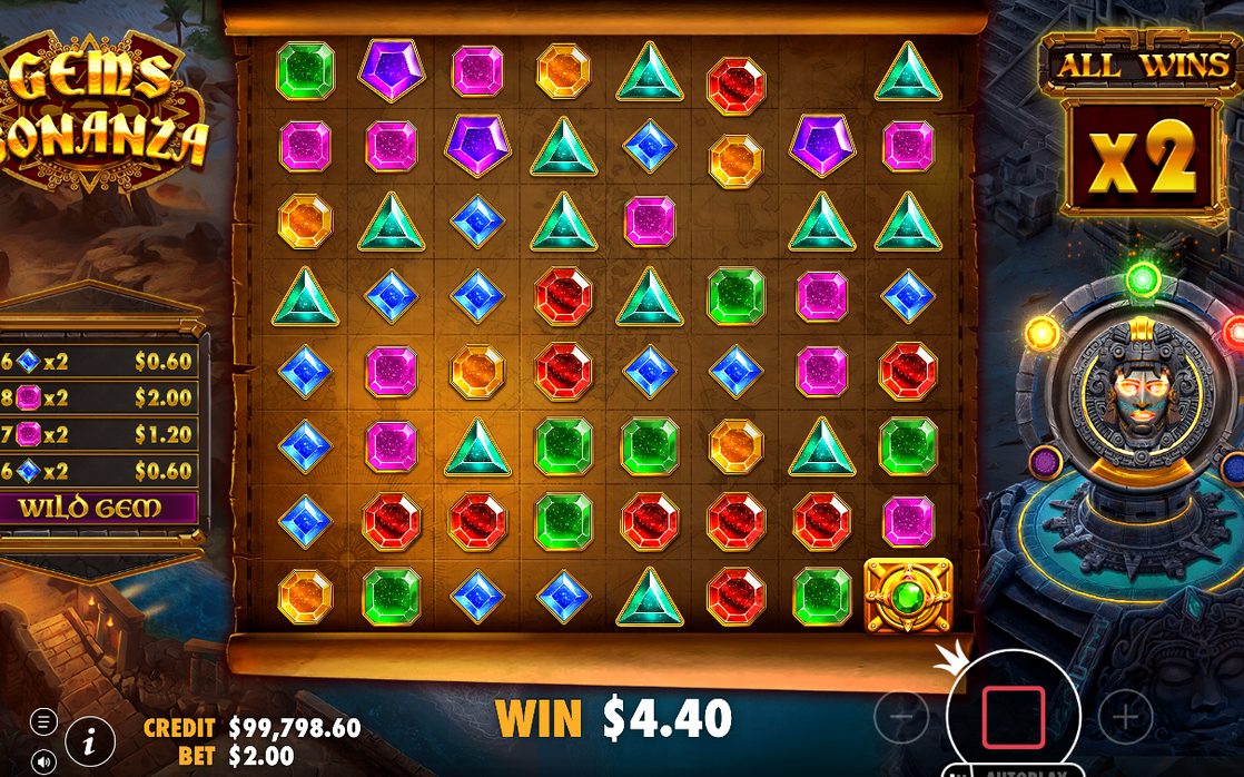 Gold Fever bonus round, a progressive level in play